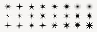 Shine star sparkle vector set. Sparkle star icons. Shine icon. Stars sparkle doodles vector. Set sparkles star symbols vector. Bright sparkle, star sparkle, shiny flash star. Star shine sparkle icon