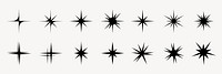 Shine star sparkle vector set. Sparkle star icons. Shine icon. Stars sparkle doodles vector. Set sparkles star symbols vector. Bright sparkle, star sparkle, shiny flash star. Star shine sparkle icon