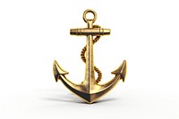 Anchor anchor gold white background.