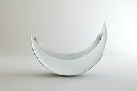 3d render of half moon furniture porcelain cutlery.