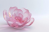 3d render of peony shape blossom pottery flower.