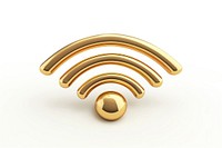 Wifi gold white background electricity.