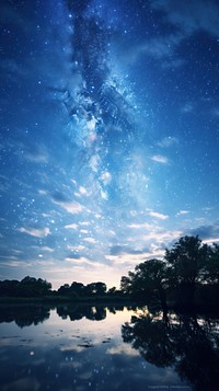  Landscape outdoors nature night. AI generated Image by rawpixel.