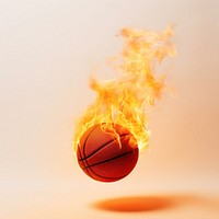 Photography of a Burning basketball fire burning sports.