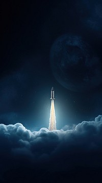  Rocket to the planet Saturn vehicle light transportation. AI generated Image by rawpixel.