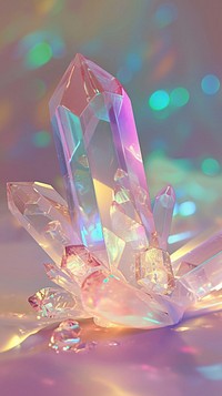 Crystal mineral illuminated gemstone.