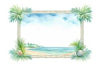 Tropical beach nature outdoors painting.