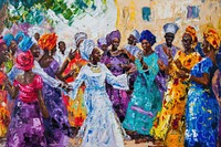 African wedding tradition painting adult.