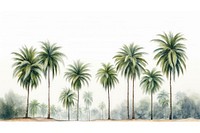 Palm trees nature outdoors painting.