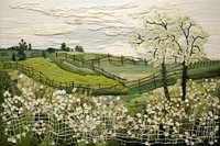 Spring landscape outdoors painting nature.