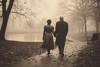 Aesthetic Photography middle age couple walking outdoors adult.