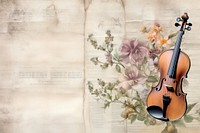 Violin and flower border cello paper fragility.