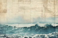 Ocean wave border backgrounds newspaper nature.