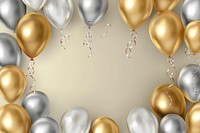 Gold and silver balloon backgrounds jewelry pearl.