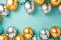 Gold and silver balloon backgrounds pearl celebration.