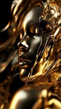  Nature adult gold elegance. AI generated Image by rawpixel.
