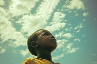 African kid photography portrait outdoors.