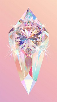Diamond crystal gemstone jewelry.