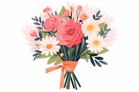 Flower bouquet plant rose white background. AI generated Image by rawpixel.