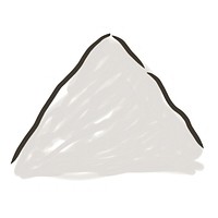 Mountain white background arrowhead triangle. AI generated Image by rawpixel.