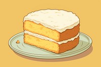 Egg cake dessert plate food. AI generated Image by rawpixel.