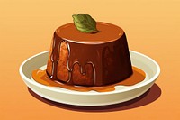 Sticky Toffee Pudding dessert pudding food. AI generated Image by rawpixel.