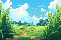 Corn field landscape backgrounds panoramic.