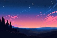 Shooting star landscape night outdoors. AI generated Image by rawpixel.