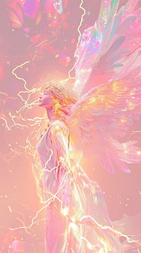 Lightning angel illuminated backgrounds.