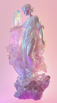 Sculpture crystal art representation.