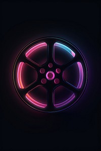 Movie roll icon light purple wheel. AI generated Image by rawpixel.