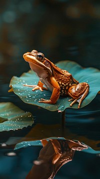 Frog is jumping amphibian wildlife reptile.