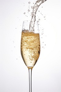 Champagne glass drink white background. AI generated Image by rawpixel.