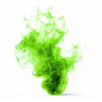 Green flame smoke white background abstract. AI generated Image by rawpixel.