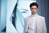Korean male model portrait fashion adult.