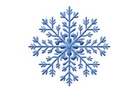 Snowflake in embroidery style white celebration creativity.