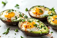 Baked avocado egg boats plant food vegetable. AI generated Image by rawpixel.