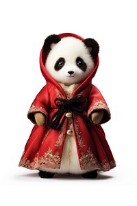 Panda doll toy white background. AI generated Image by rawpixel.