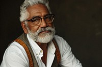 Indian american man portrait glasses adult.