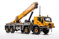 Mobile crane vehicle truck white background. AI generated Image by rawpixel.