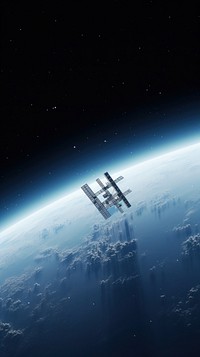 Space station Wallpapers space satellite astronomy. AI generated Image by rawpixel.