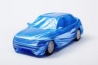 Plastic wrapping vehicle wheel car.