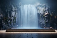 Waterfall outdoors nature architecture.