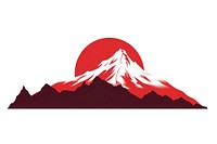 Red mountain silhouette volcano nature. AI generated Image by rawpixel.
