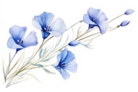 Blue flax flower petal plant. AI generated Image by rawpixel.