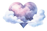 Dreams heart and stars cloud white background transportation. AI generated Image by rawpixel.