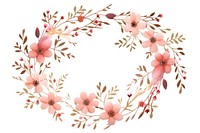 Embroidery of floral wreath pattern flower plant.