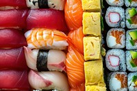 Sushi seafood salmon rice.