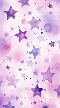 Watercolor of purple stars pattern paper backgrounds.