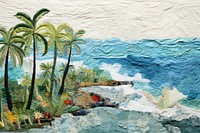 Tropical beach painting outdoors nature.